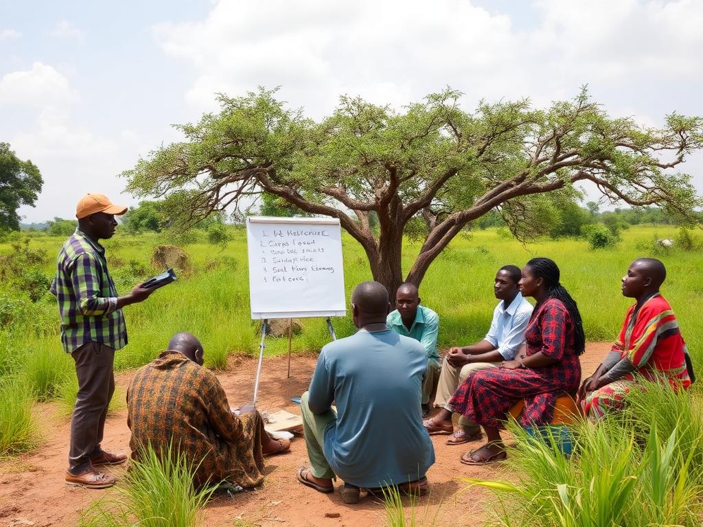 Séance de formation des producteurs en plein air